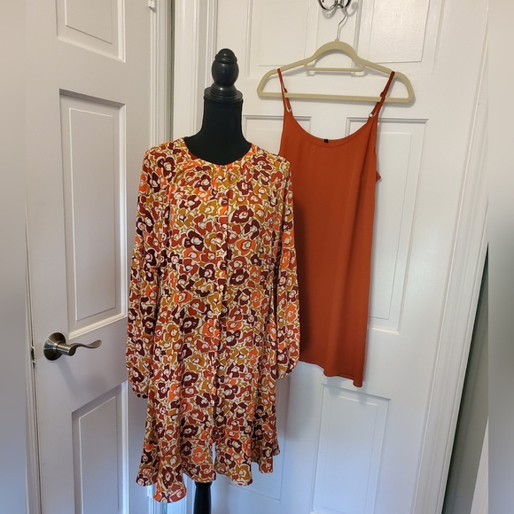 CAbi "Daydream" A-Line Midi Dress Size Medium, Style #4238, Colorful, Autumn - Picture 1 of 14
